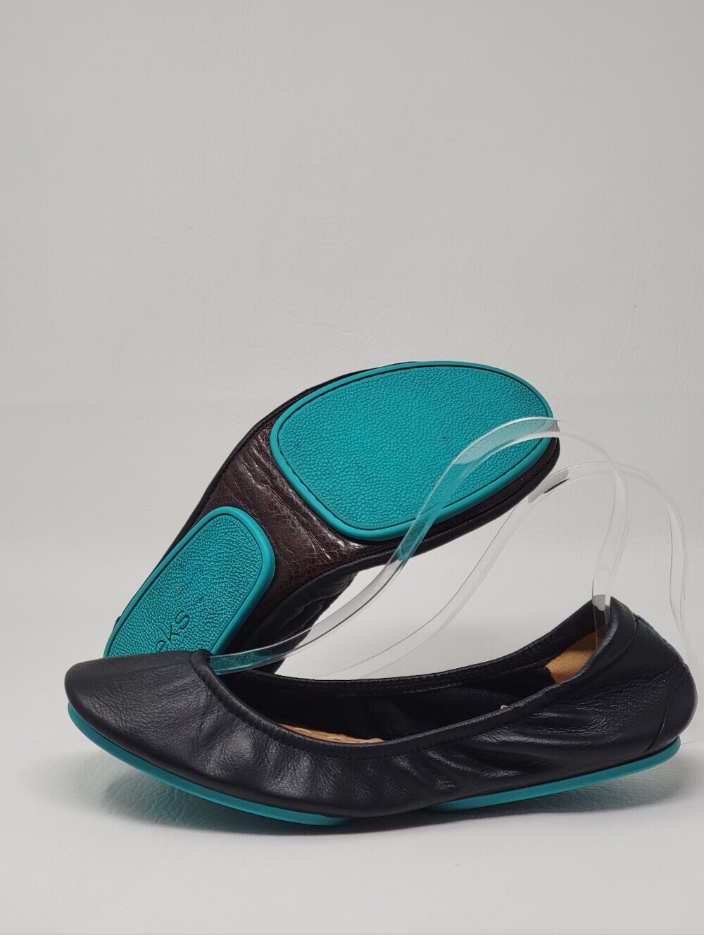 Tieks by Gavrieli California Navy Blue Leather Ballet Flats Slip On Shoes Size 8